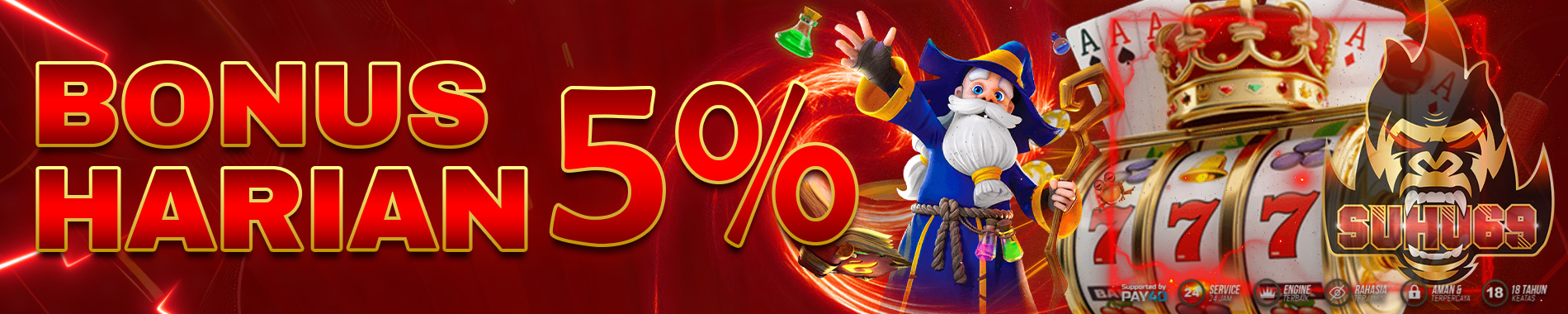 SUHU69 | BONUS DEPOSIT HARIAN 5%